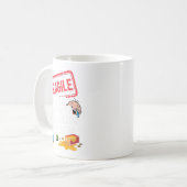Mug Fragile I Survived A Toddler Tantrum Funny Parent (Devant gauche)