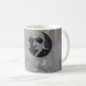 Mug Fragment de pierre noir et blanc (Devant droit)