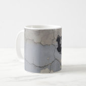 Mug Fragment de pierre noir et blanc (Devant gauche)