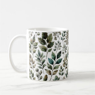 Mug Fraîchement Brûlé, Naturellement Feuille Conceptio