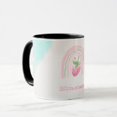 Mug Fraise Arc-en-ciel Aquarelle (Devant gauche)