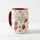 Mug Fraise Botanique (Devant gauche)