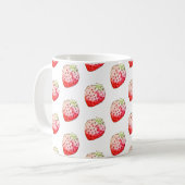 Mug fraise d'aquarelle (Devant gauche)