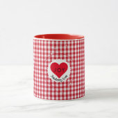 Mug Fraise En vichy Amour (Centre)
