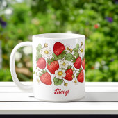 Mug Fraise fruit d'été Nom customisé