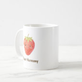 Mug Fraise Harmonie Douce Personnalisée (Devant gauche)