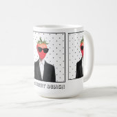 Mug Fraise Mignonne avec Lunettes de Soleil (Devant droit)