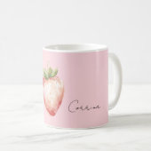 Mug Fraise Rose (Devant droit)