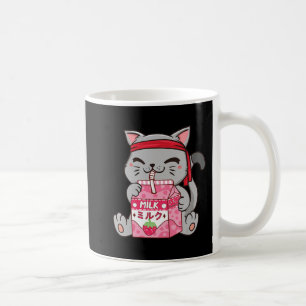 Mug Fraise Shake fraise Lait Chat Kawaii Neko A