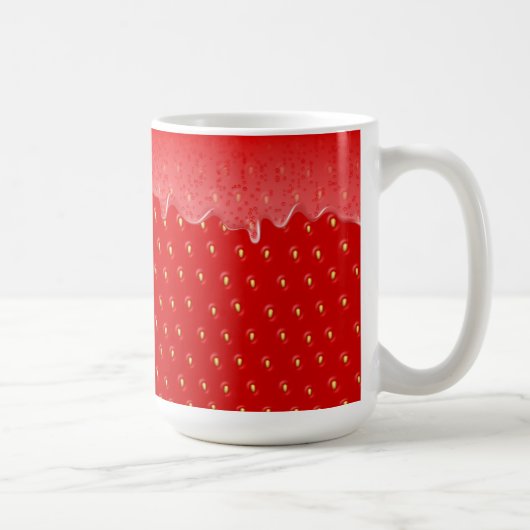 Mug Fraise Texturée Arrière - plan confiture de fruits (Droite)