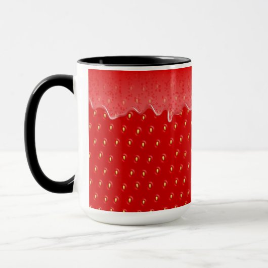 Mug Fraise Texturée Arrière - plan confiture de fruits (Gauche)