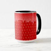 Mug Fraise Texturée Arrière - plan confiture de fruits (Devant droit)