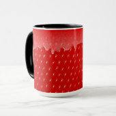 Mug Fraise Texturée Arrière - plan confiture de fruits (Devant gauche)