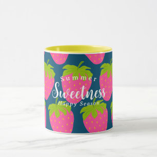 Mug Fraise Turquoise Bleu