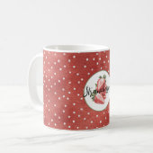 Mug Fraises à points rouges et blancs (Devant gauche)