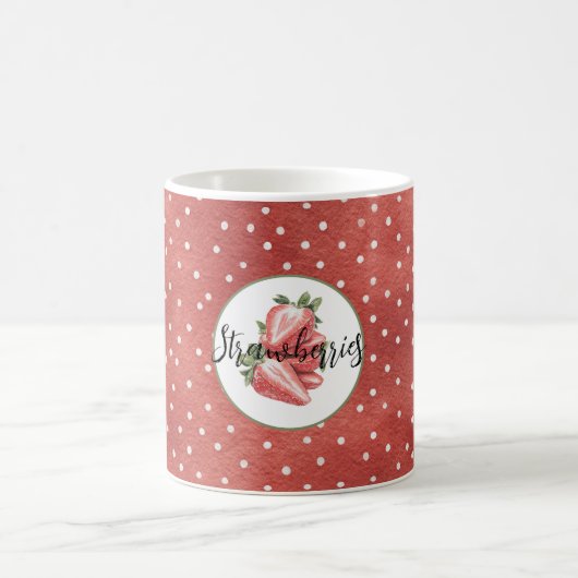 Mug Fraises à points rouges et blancs (Centre)