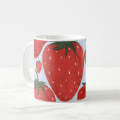Mug Fraises d'été Motif bleu clair (Devant gauche)