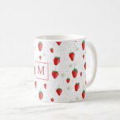 Mug Fraises et fleurs d'été mignonnes Chef cuisinier (Devant droit)