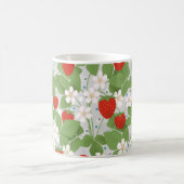 Mug Fraises et fleurs rose et blanche (Centre)