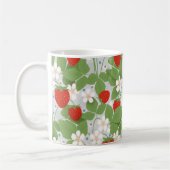 Mug Fraises et fleurs rose et blanche (Gauche)