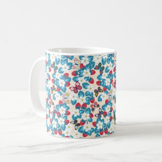 Mug Fraises folk (Devant gauche)