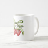 Mug Fraises Fruit à la Corde Verte Rouge (Devant droit)