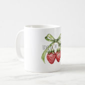 Mug Fraises Fruit à la Corde Verte Rouge (Devant gauche)