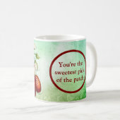 Mug Fraises Le Plus Doux Choisir Citation Romantique (Devant droit)
