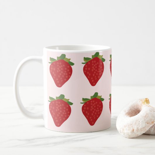 Mug Fraises Mignonnes Fruits Fraises (Avec donut)