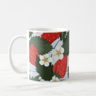 Mug Fraises : motif de fruits d'été.