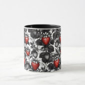 Mug Fraises noire, blanche et rouge partout (Centre)