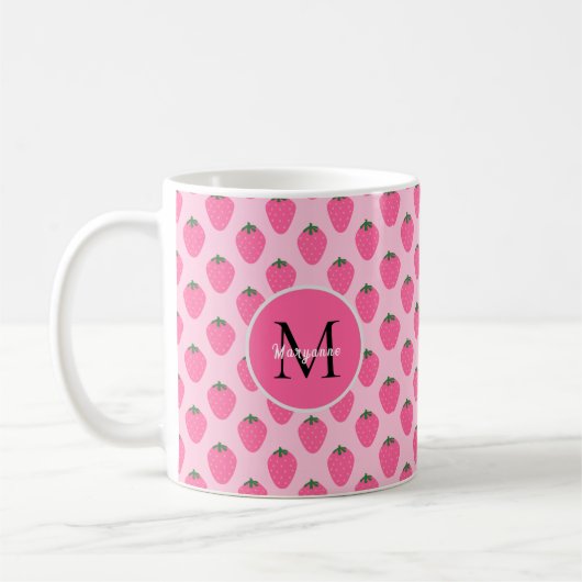 Mug Fraises roses, coutume mignonne (Gauche)