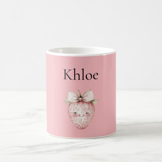 Mug Fraises Roses Heureuses (Centre)