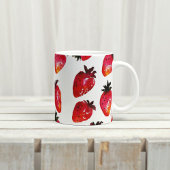 Mug Fraises Rouge Été Cute Boho Illustré À La Main