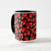 Mug Fraises rouges délicieuses, (Devant gauche)