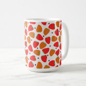 Mug Fraises sur blanc (Devant droit)
