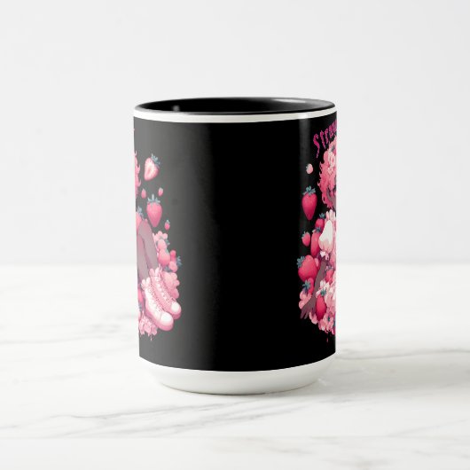 Mug Frameur de fraise : Femboy de peau foncée (Centre)