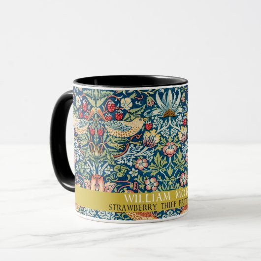 Mug Frameur de fraises - Conception de William Morris (Devant gauche)