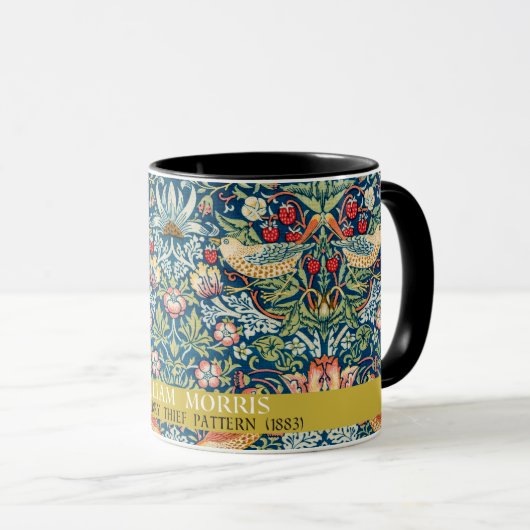 Mug Frameur de fraises - Conception de William Morris (Devant droit)