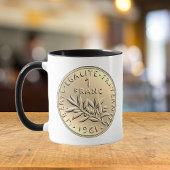 MUG FRANC FRANCAIS VINTAGE OR