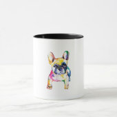 Mug Français Bulldog Aquarelle Dessin À La Main Pour A (Centre)