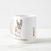 Mug Français Bulldog Funny Personnalisé (Devant gauche)