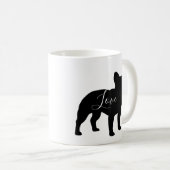 Mug Français Chien Chien Chien Silhouettes Amour Perso (Devant droit)