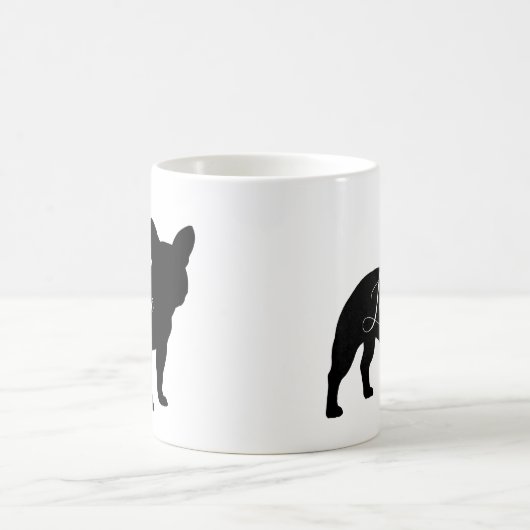 Mug Français Chien Chien Chien Silhouettes Amour Perso (Centre)