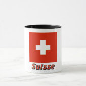 Mug Français de Drapeau Suisse avec le nom en (Centre)