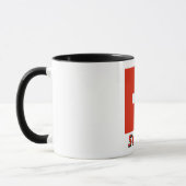Mug Français de Drapeau Suisse avec le nom en (Gauche)