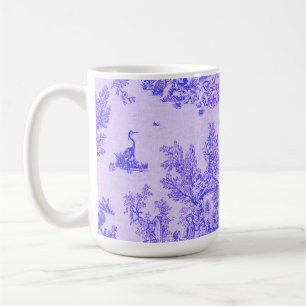 Mug Française toile de jouy bleu et blanc élégant