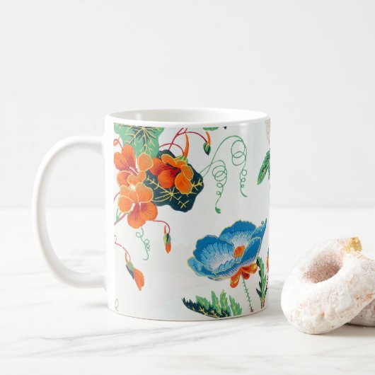 Mug France 1830 Floral Antique Wallpaper (Avec donut)