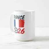 Mug France 2026 Soccer Fan Design Flag Colors (Devant gauche)