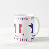 Mug France Drapeau de la carte Souvenir Design (Devant droit)